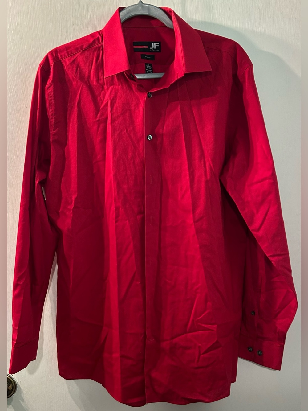 JF J. Ferrar Dress Shirt Slim, stretch,
L (16-16 1/2 34-35) Dark Red